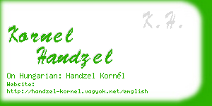 kornel handzel business card